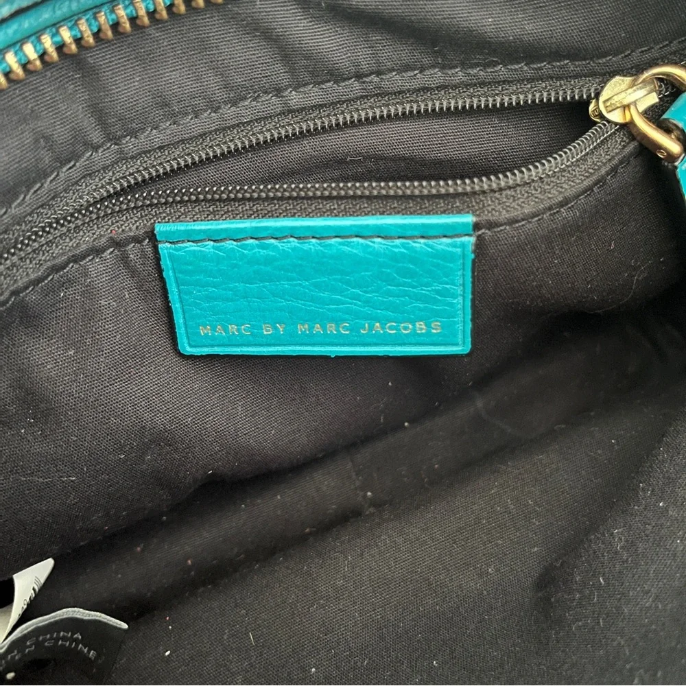 Marc by Marc Jacobs Turquoise Leather ‘Sally’ Crossbody Bag